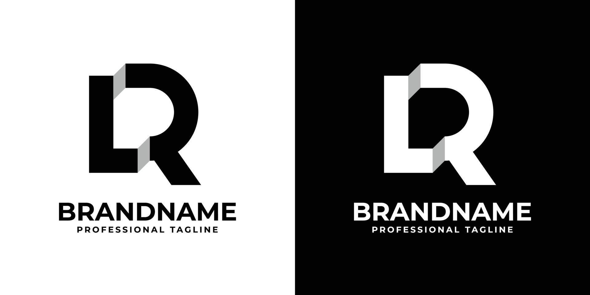 Letter LR or RL Monogram Logo, suitable for any business with LR or RL initials. vector