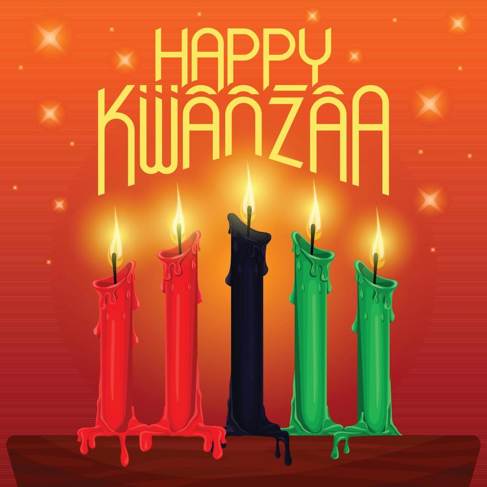 Happy Kwanzaa Concept Design vector