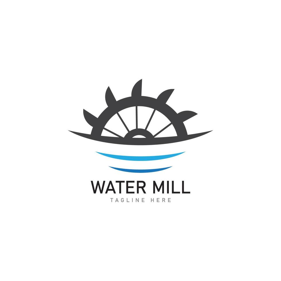 Water mill logo vector icon concept illustration design 14578855 Vector ...