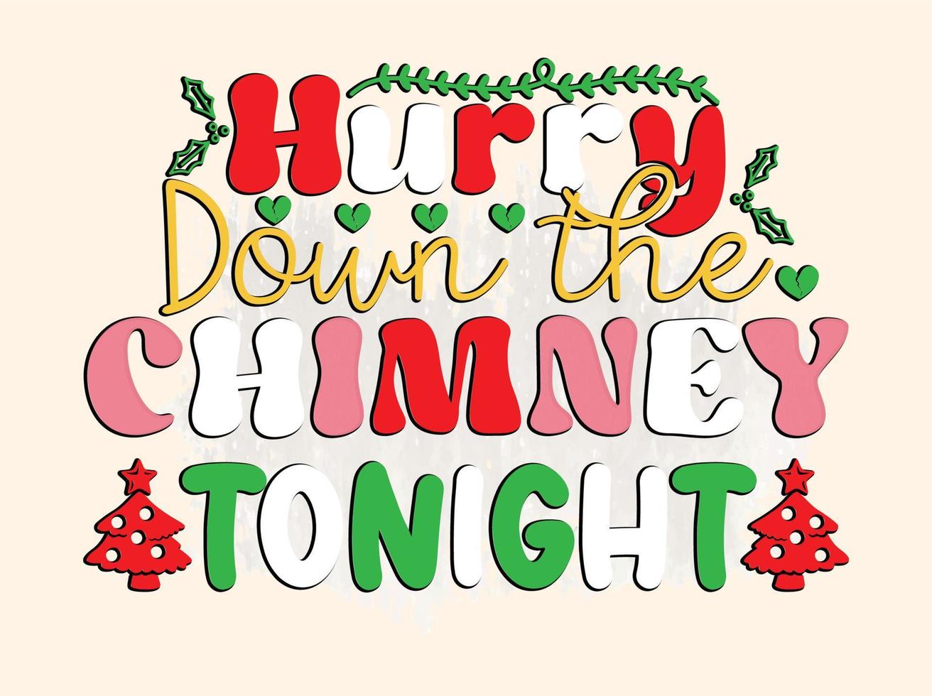 Christmas T-shirt Design vector