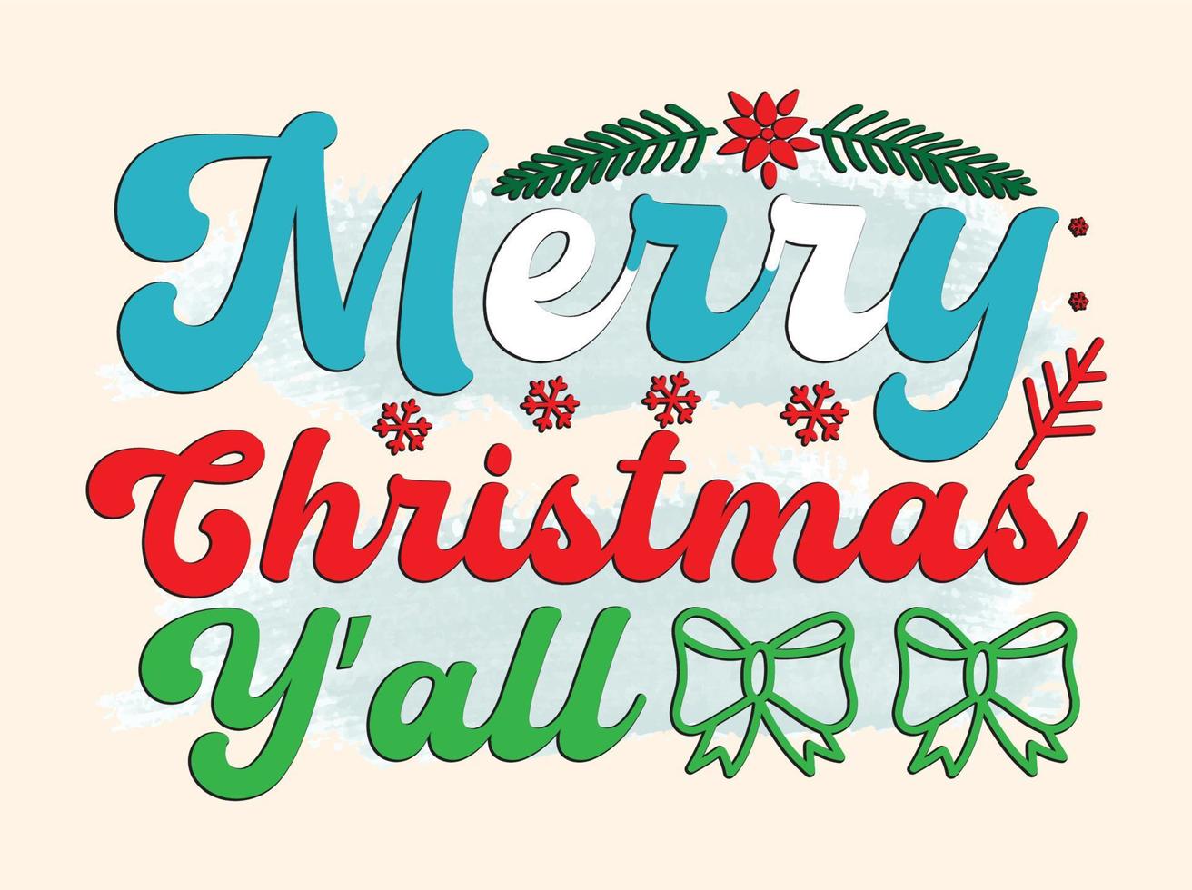 Christmas T-shirt Design vector