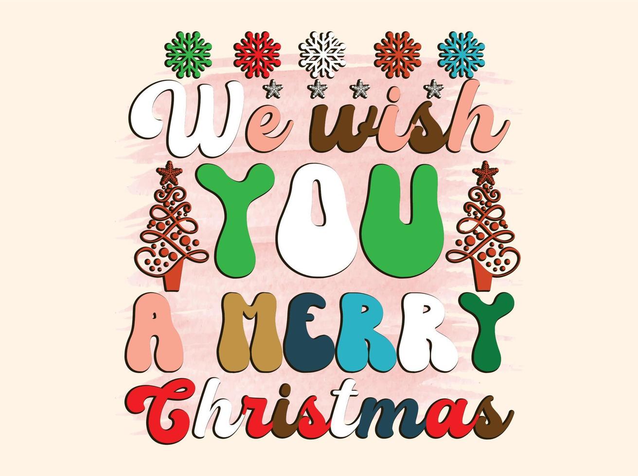 Christmas T-shirt Design vector