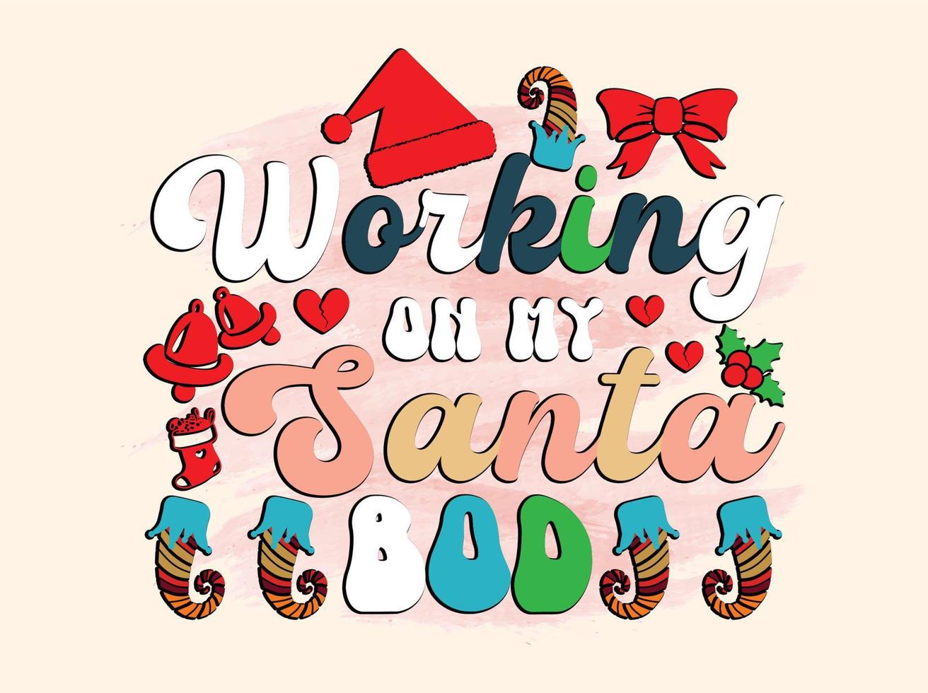 Christmas T-shirt Design vector