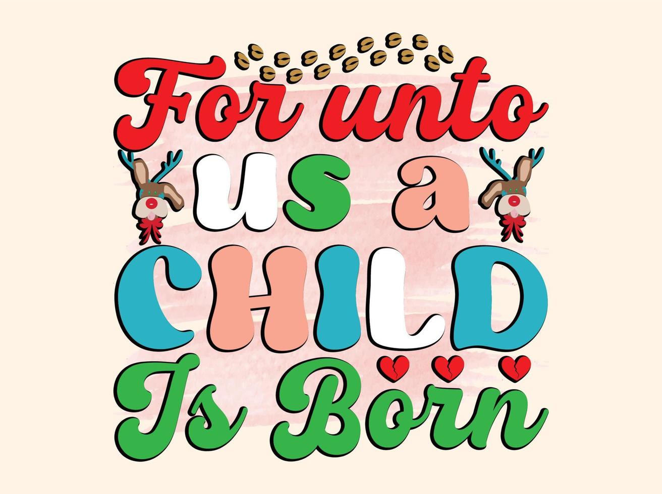 Christmas T-shirt Design vector
