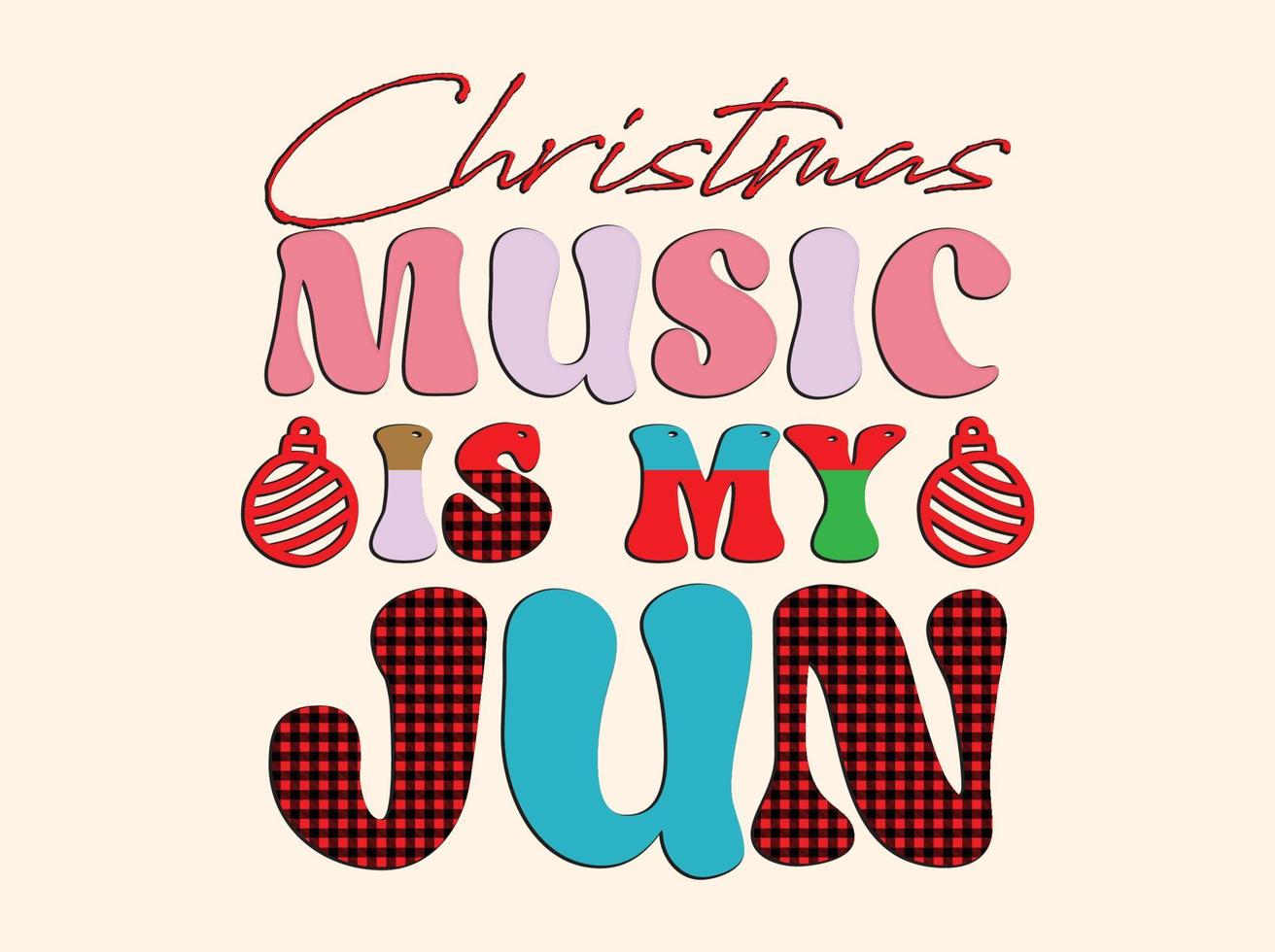 Christmas T-shirt Design vector