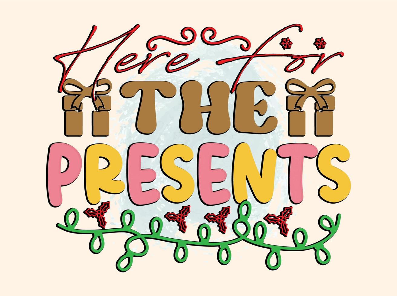 Christmas T-shirt Design vector