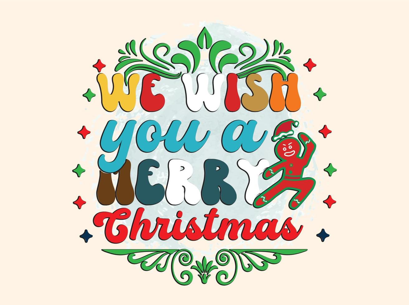 Christmas T-shirt Design vector