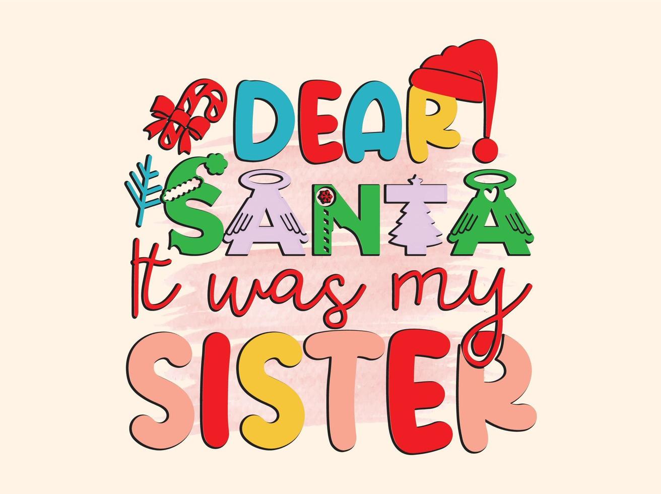 Christmas T-shirt Design vector