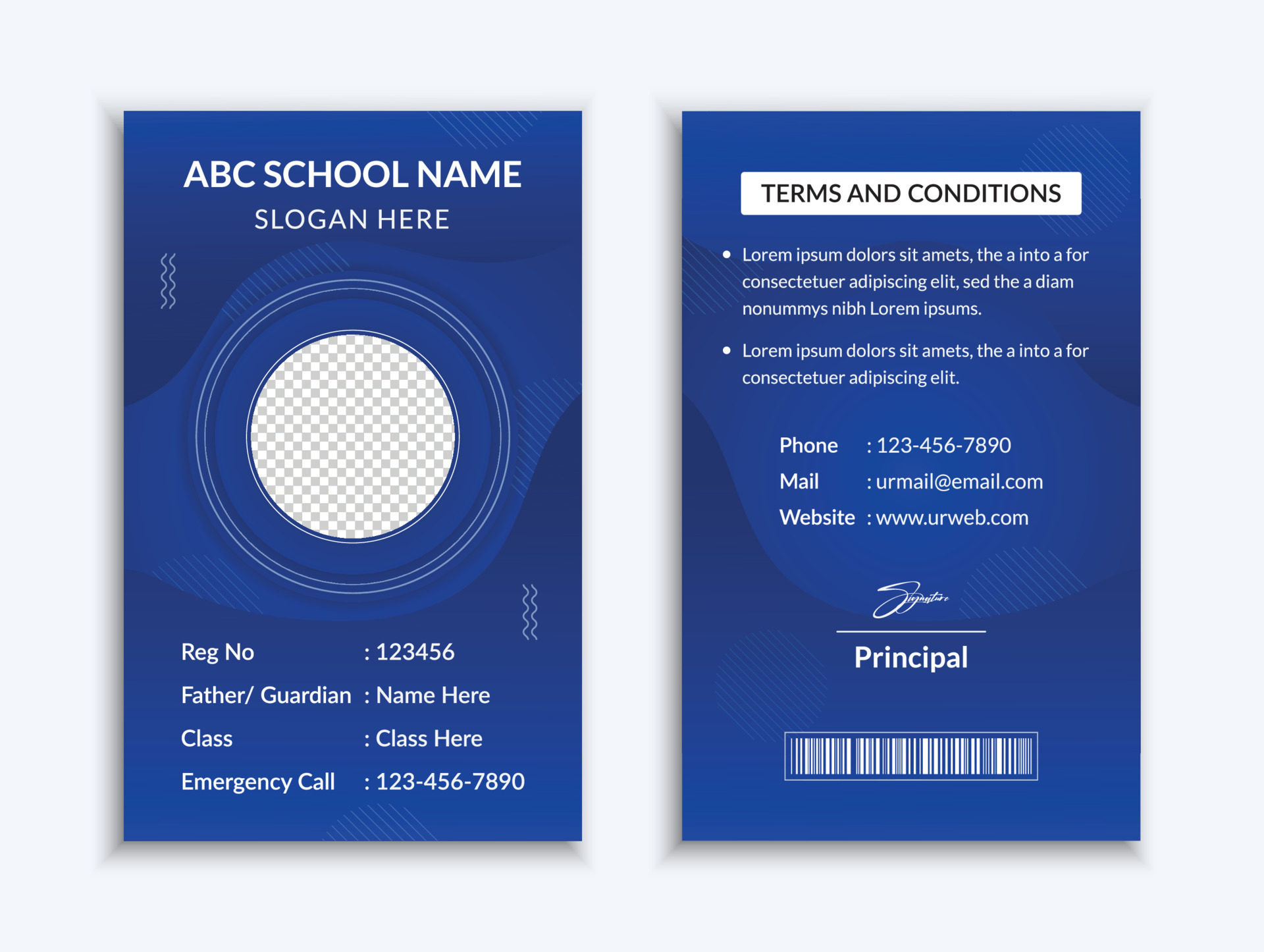 School Id Card Template And Vatical College Student Identity Card school-id-card-template-and-vatical-college-student-identity-card