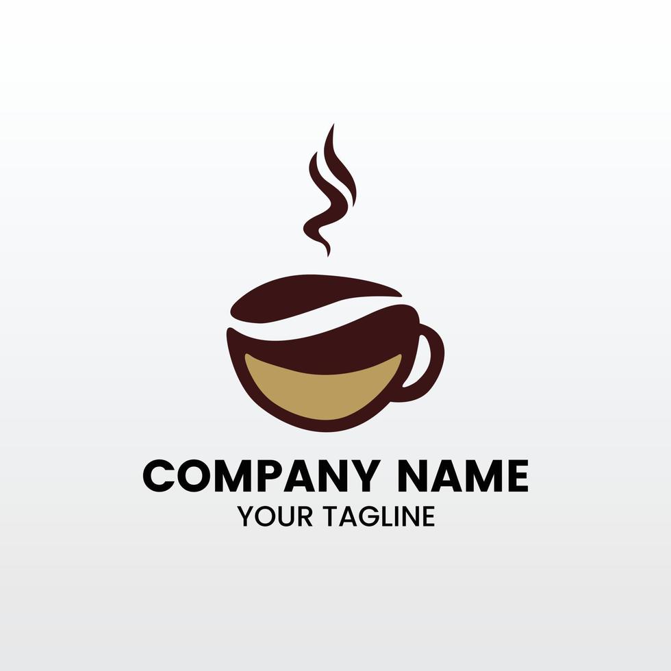 vector Coffee Bean flat Icon logo. Flat logo Design Element. for coffee shop, cafe, and restaurant.