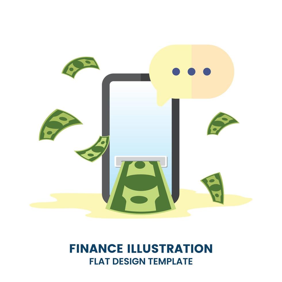 the machine for the production of money. easily earns. Printing Money vector