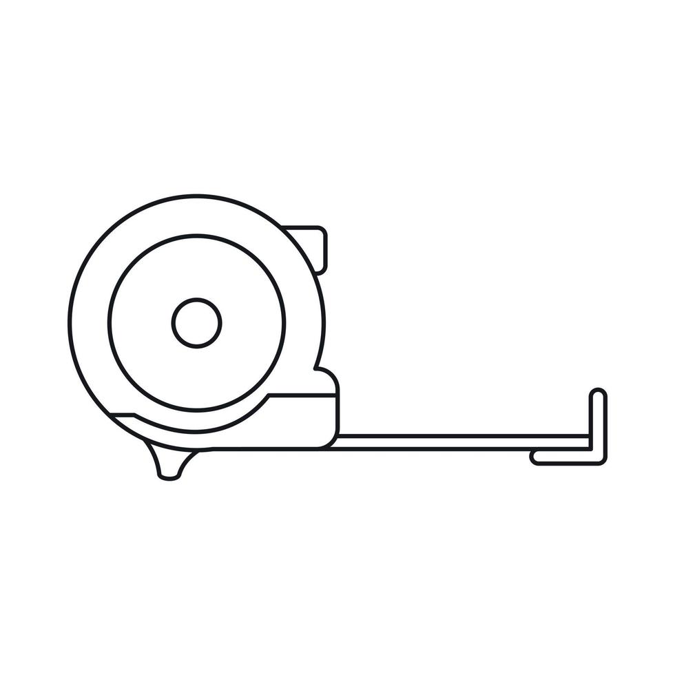 icono de ruleta de construcción, estilo de esquema vector