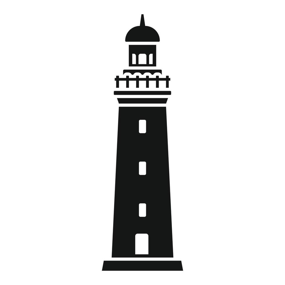 icono del faro de la torre, estilo simple vector