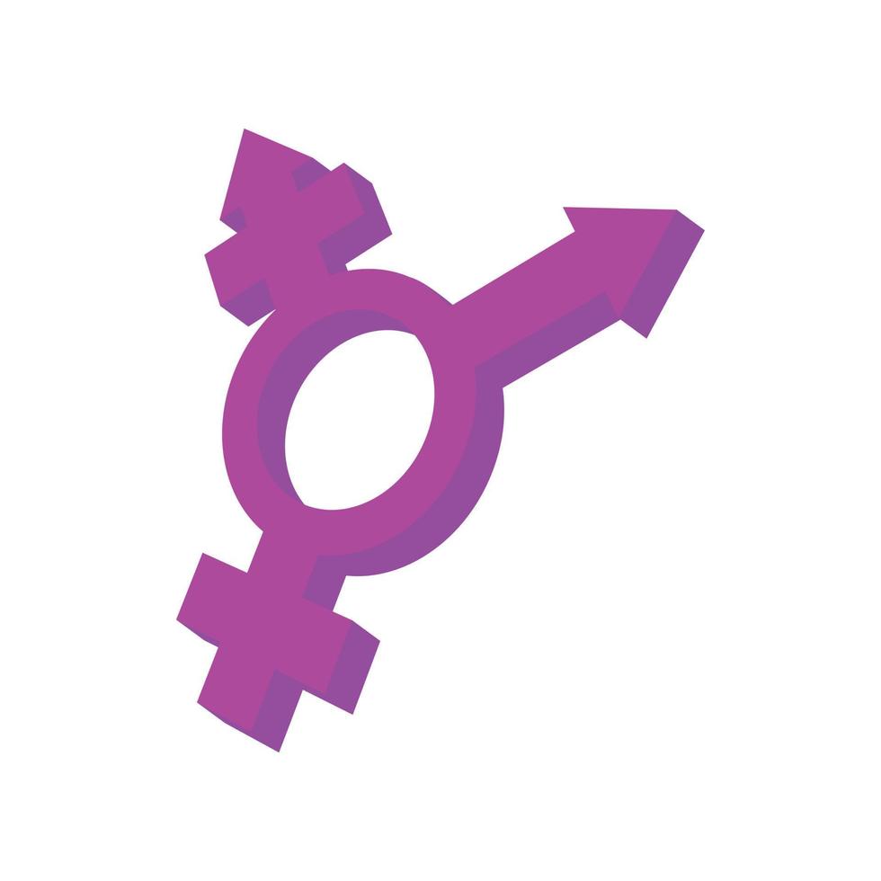 Transgender sign icon, cartoon style vector