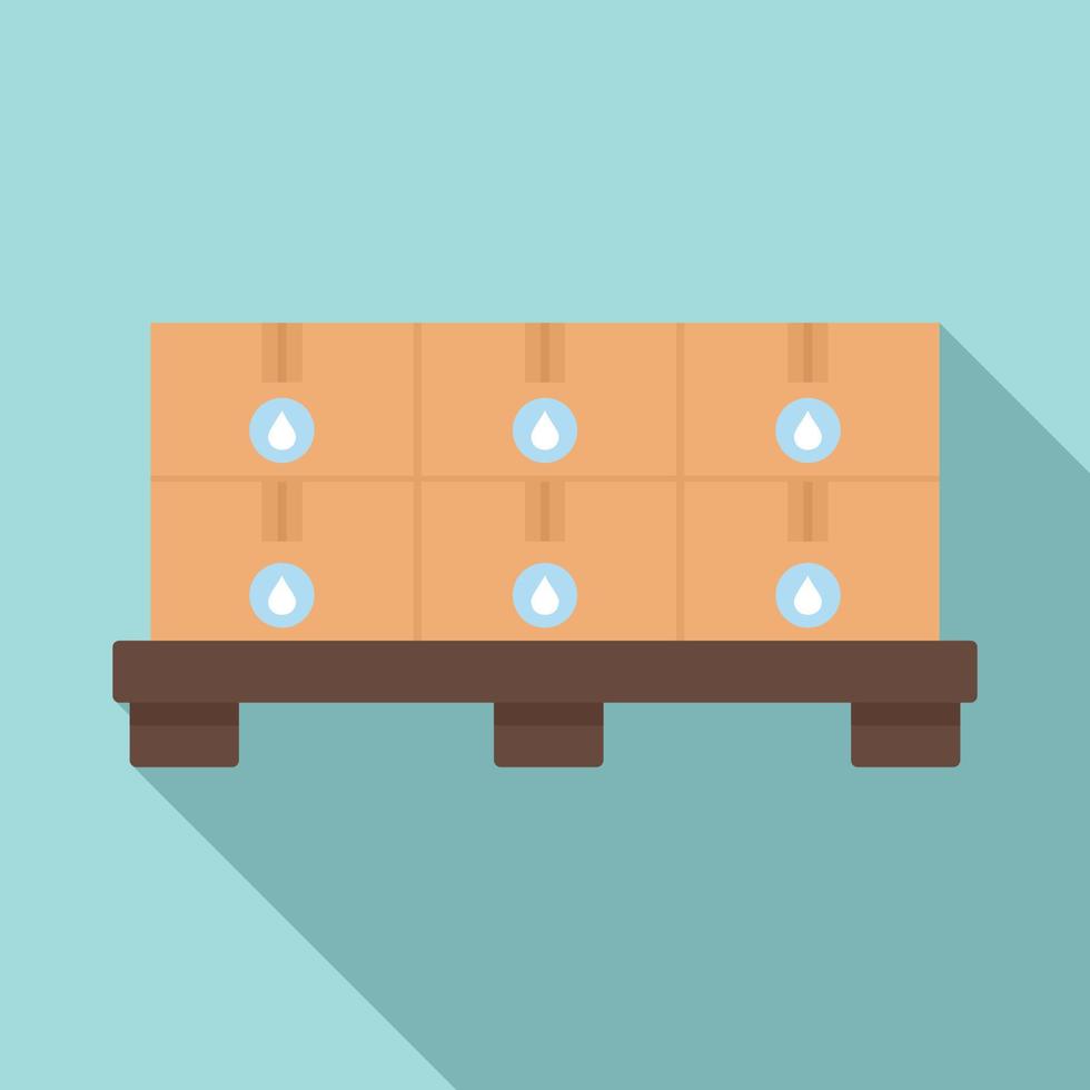 icono de caja de leche de paleta, estilo plano vector