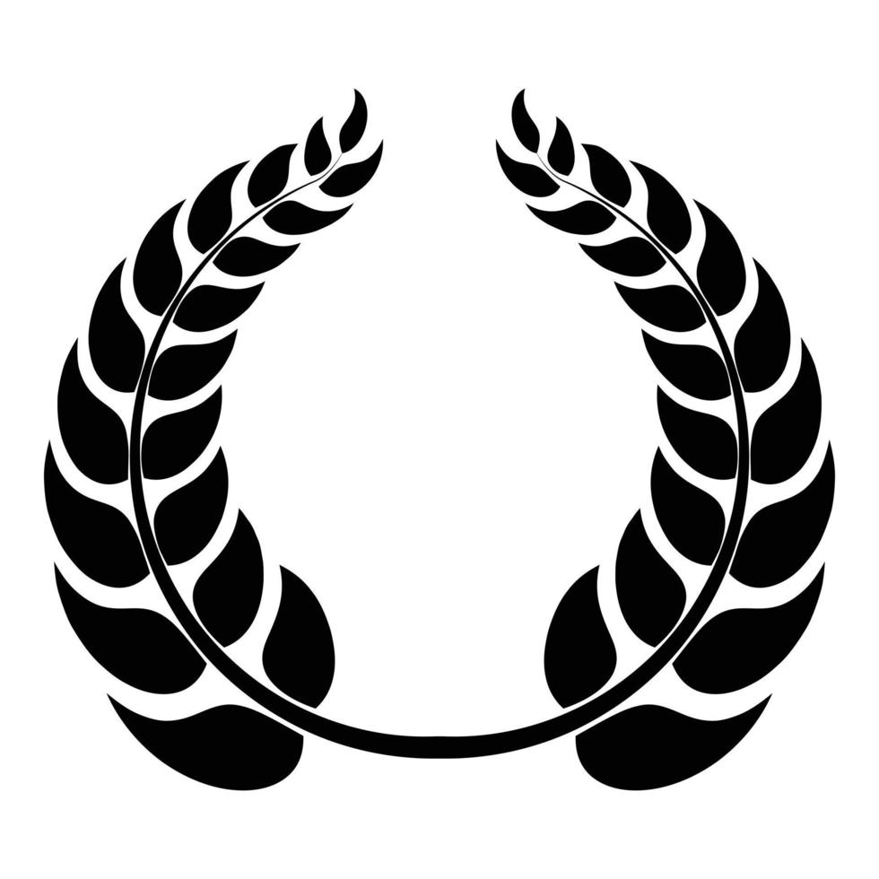 Round wreath icon, simple style vector