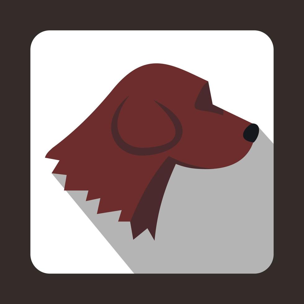 icono de perro beagle, estilo plano vector