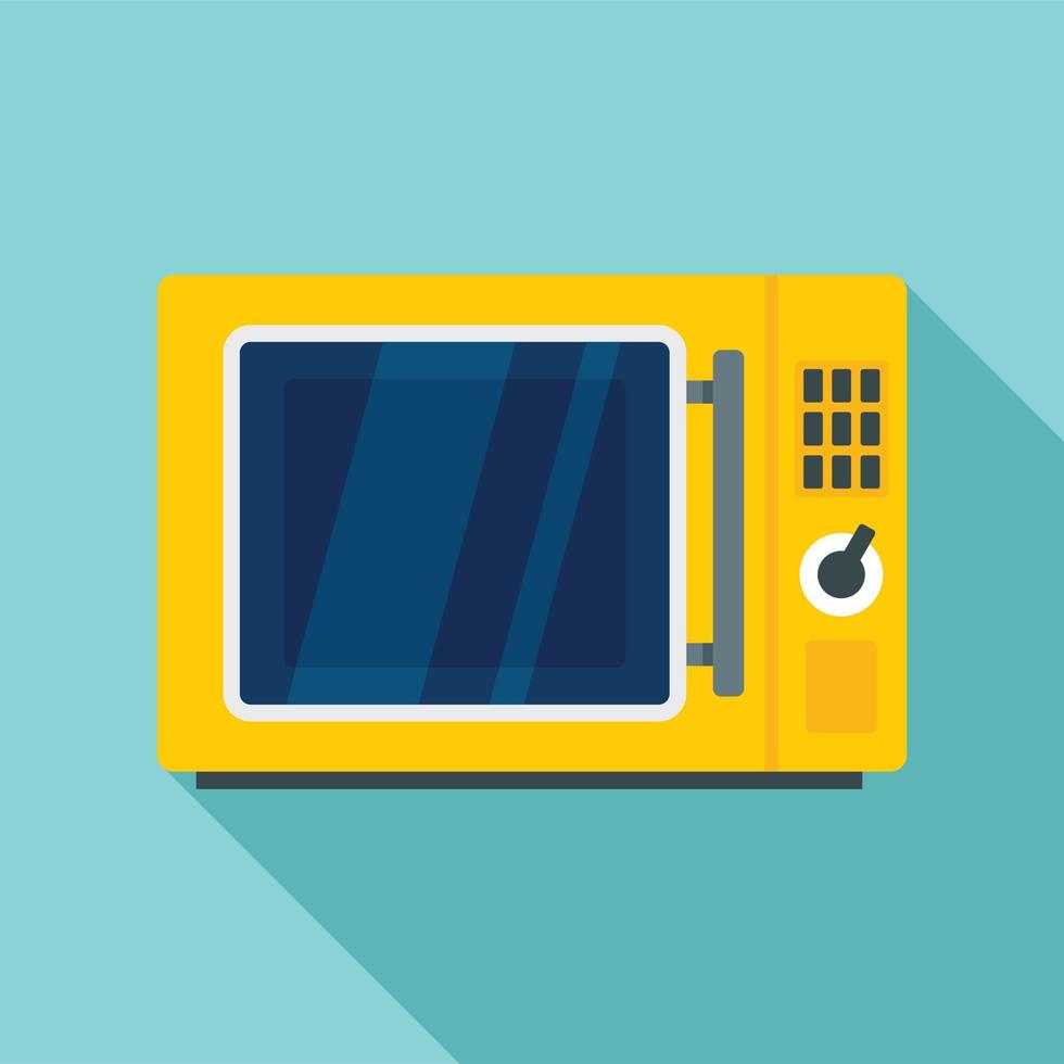 Keypad microwave icon, flat style vector