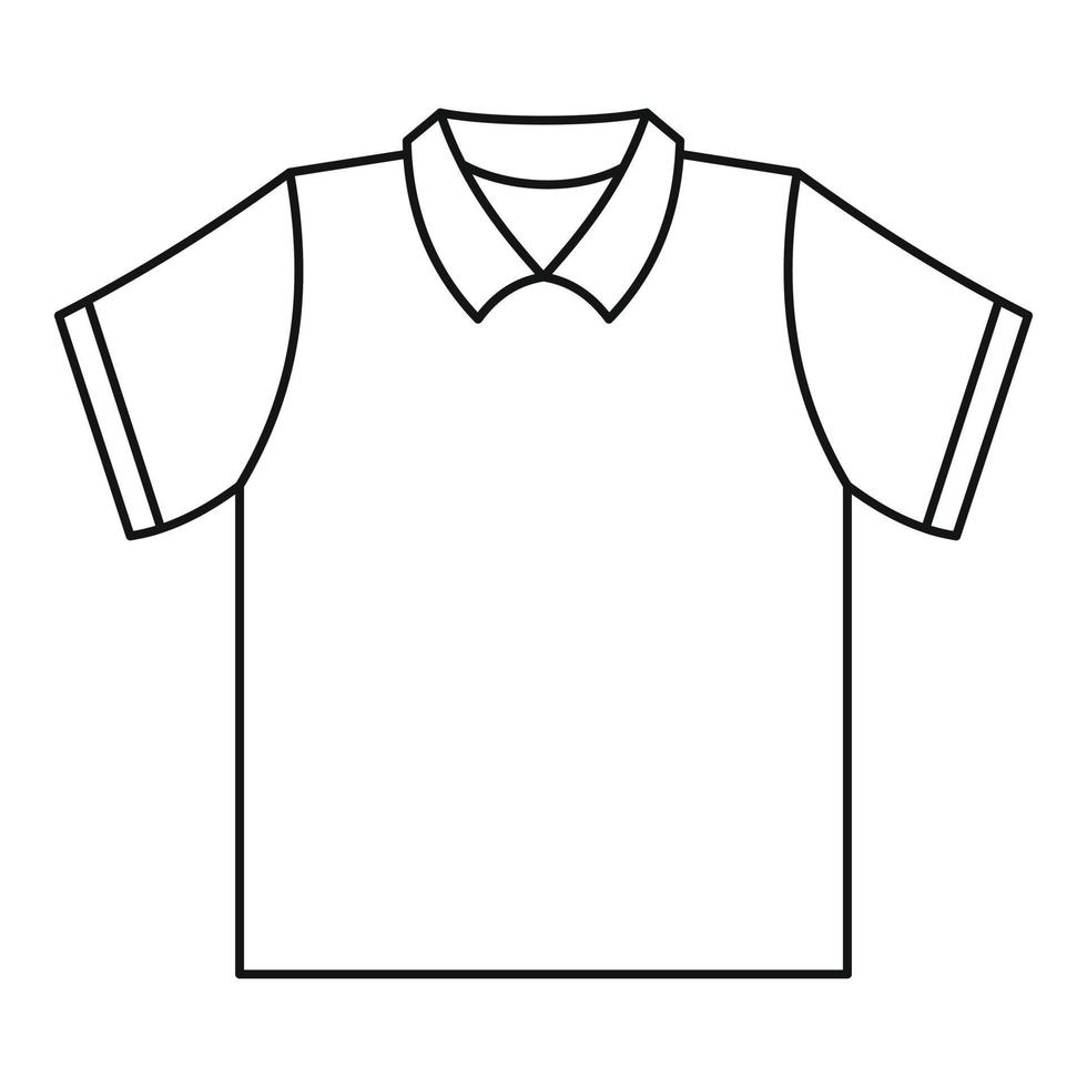 Clean polo shirt icon, outline style vector