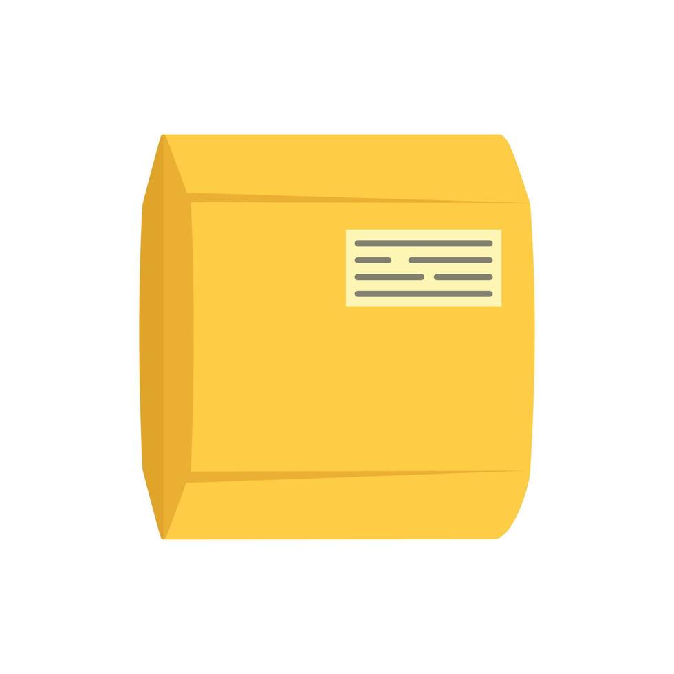 icono de paquete de entrega, estilo plano vector