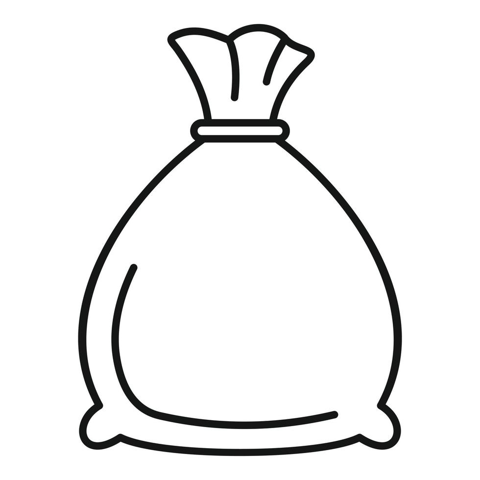 Wheat sack icon, outline style vector