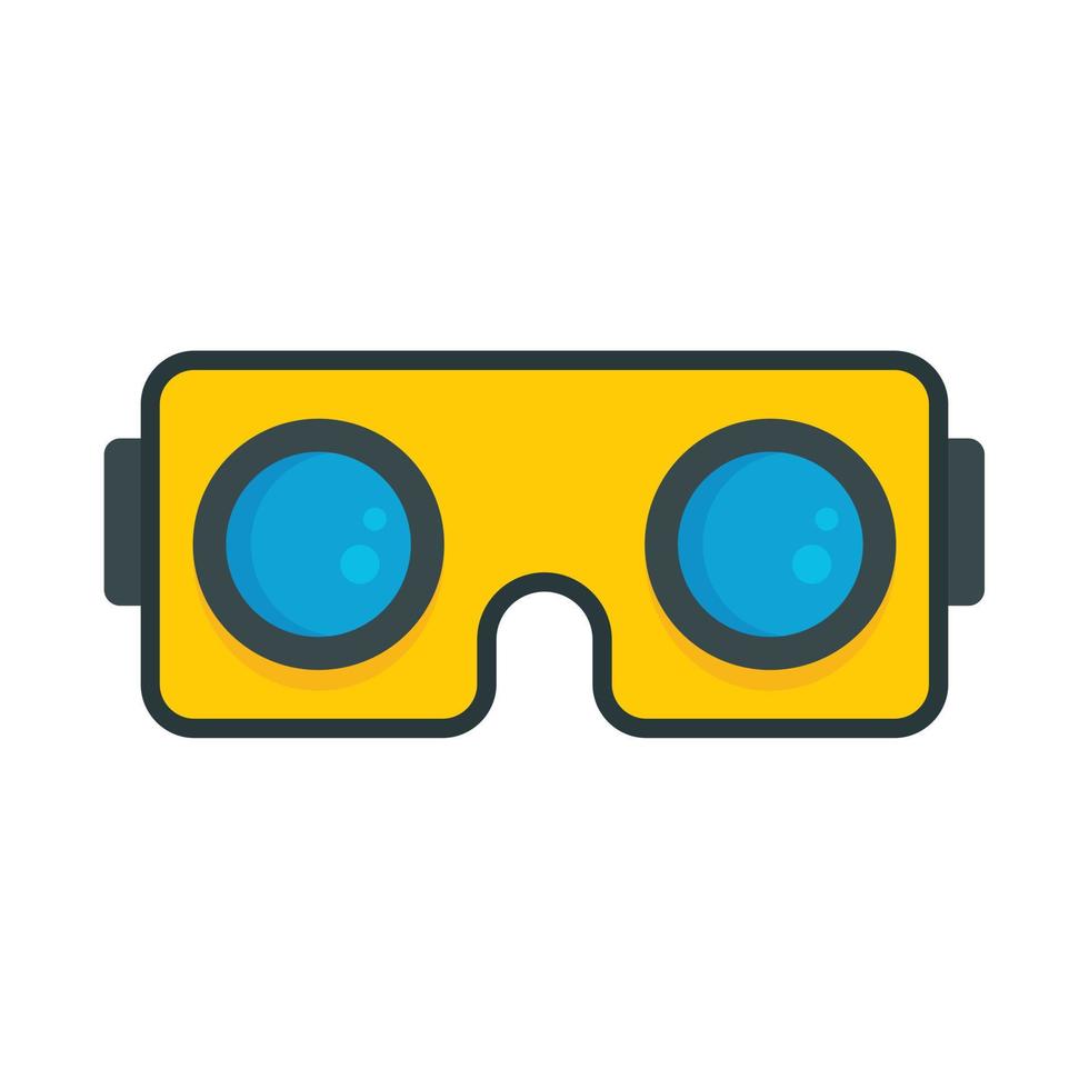 Smartphone game goggles icon, flat style vector