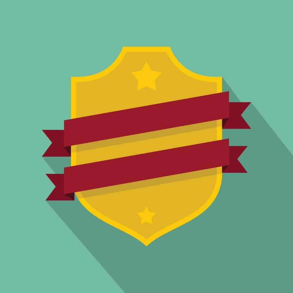 Badge business icon, flat style vector