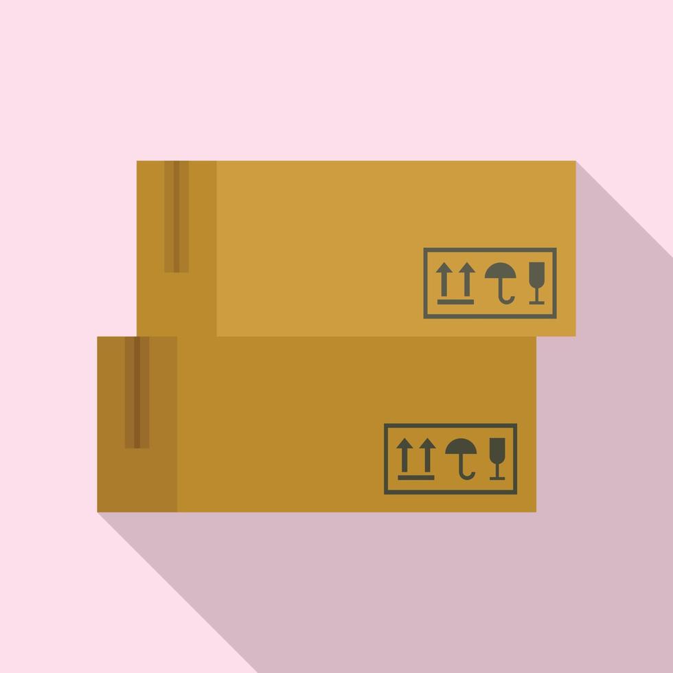 Delivery parcel icon, flat style vector