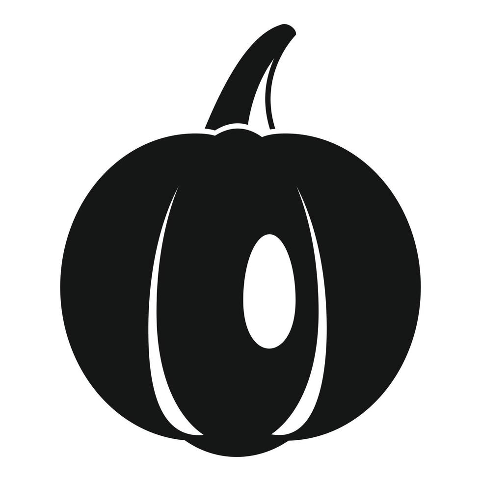 icono de calabaza de campo, estilo simple vector