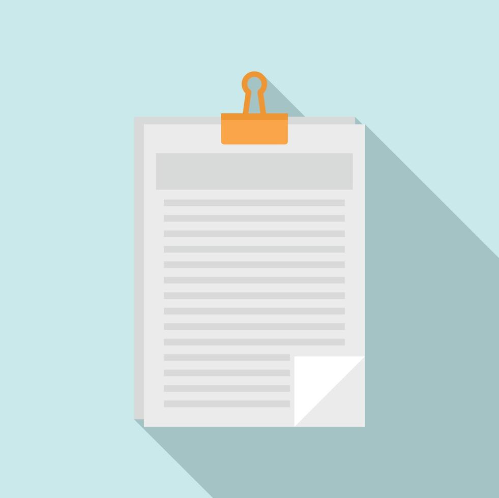Clipboard icon, flat style vector