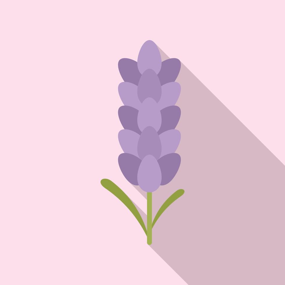 icono de lavanda fresca, estilo plano vector