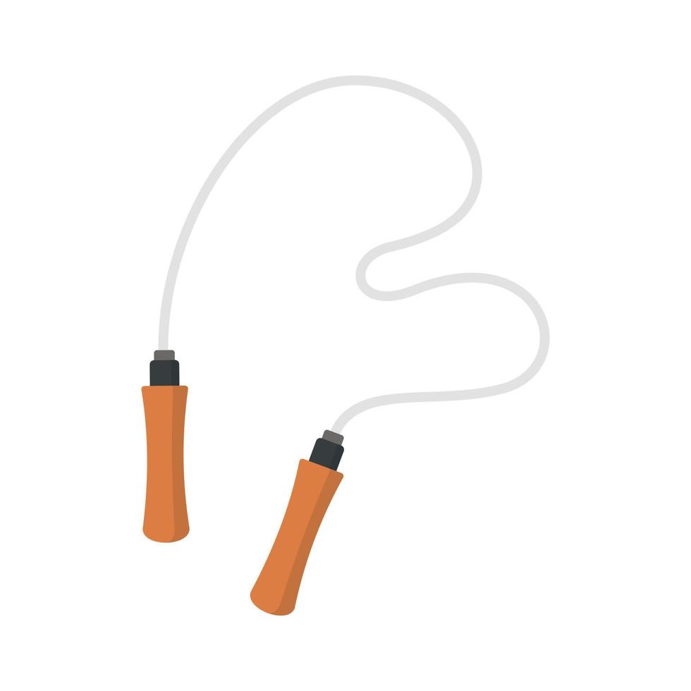 Jumping rope icon, flat style vector