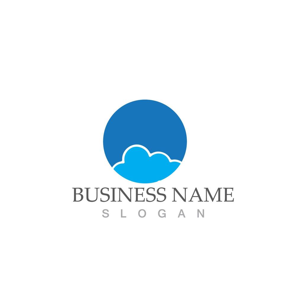 Cloud template icon vector