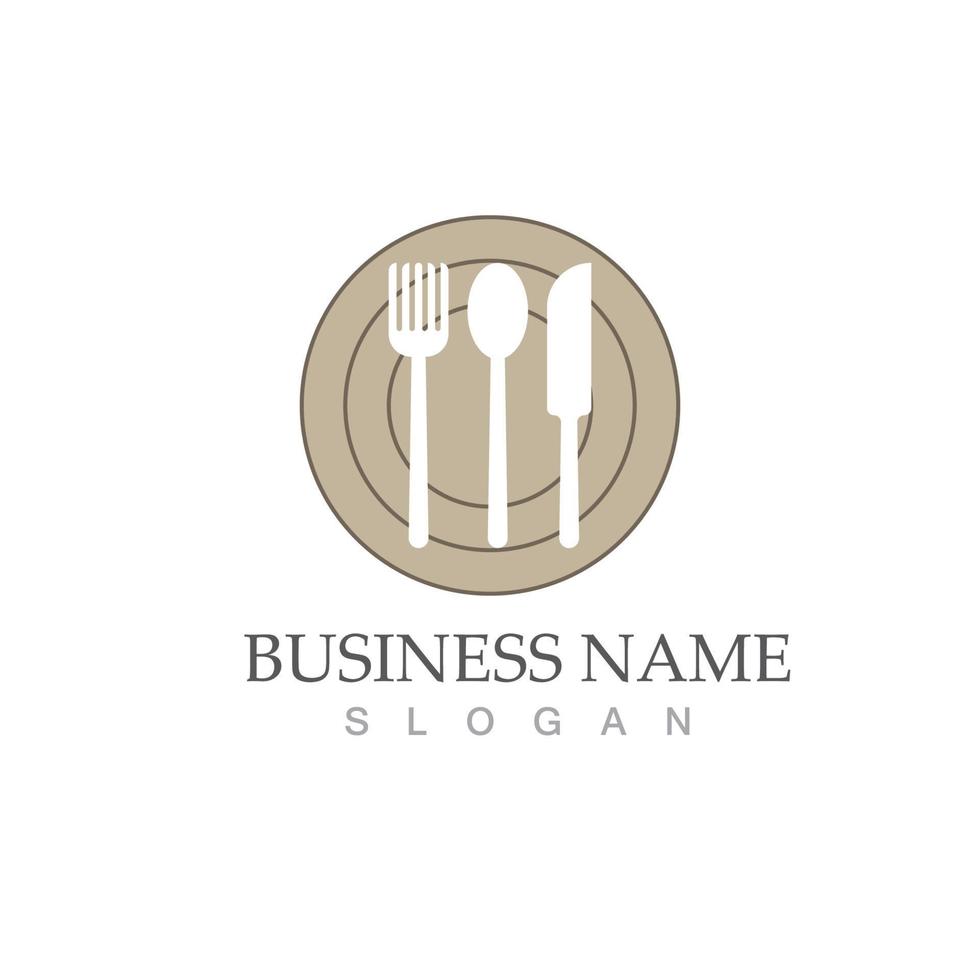 Fork and spoon icon vector template