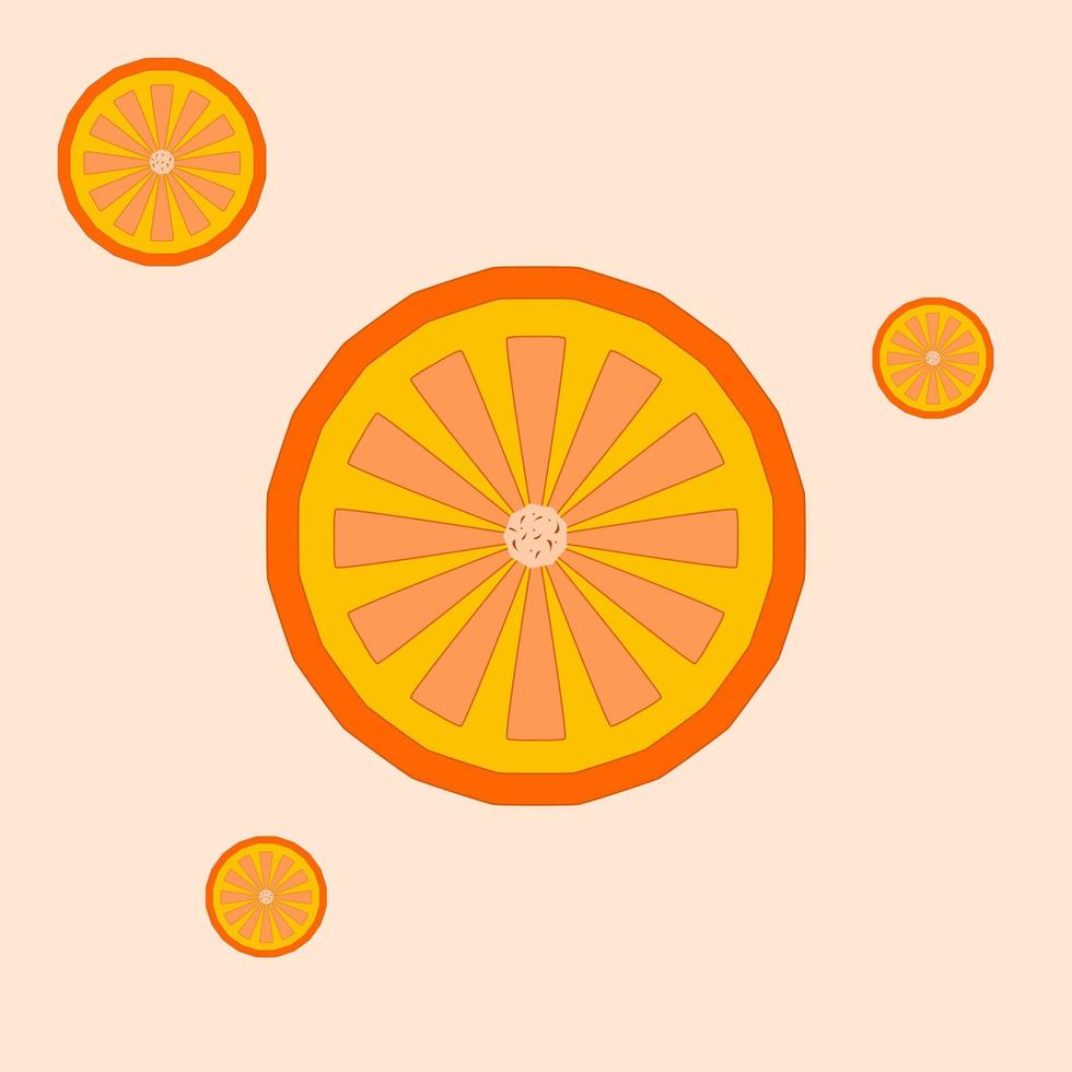 orange slices background vector illustration