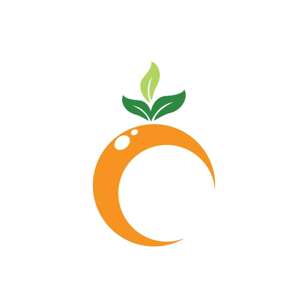Ilustración de vector de icono de logotipo naranja