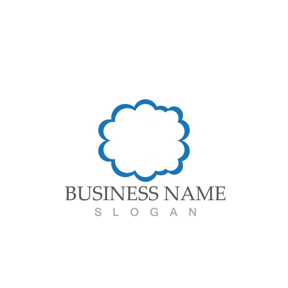Cloud template icon vector