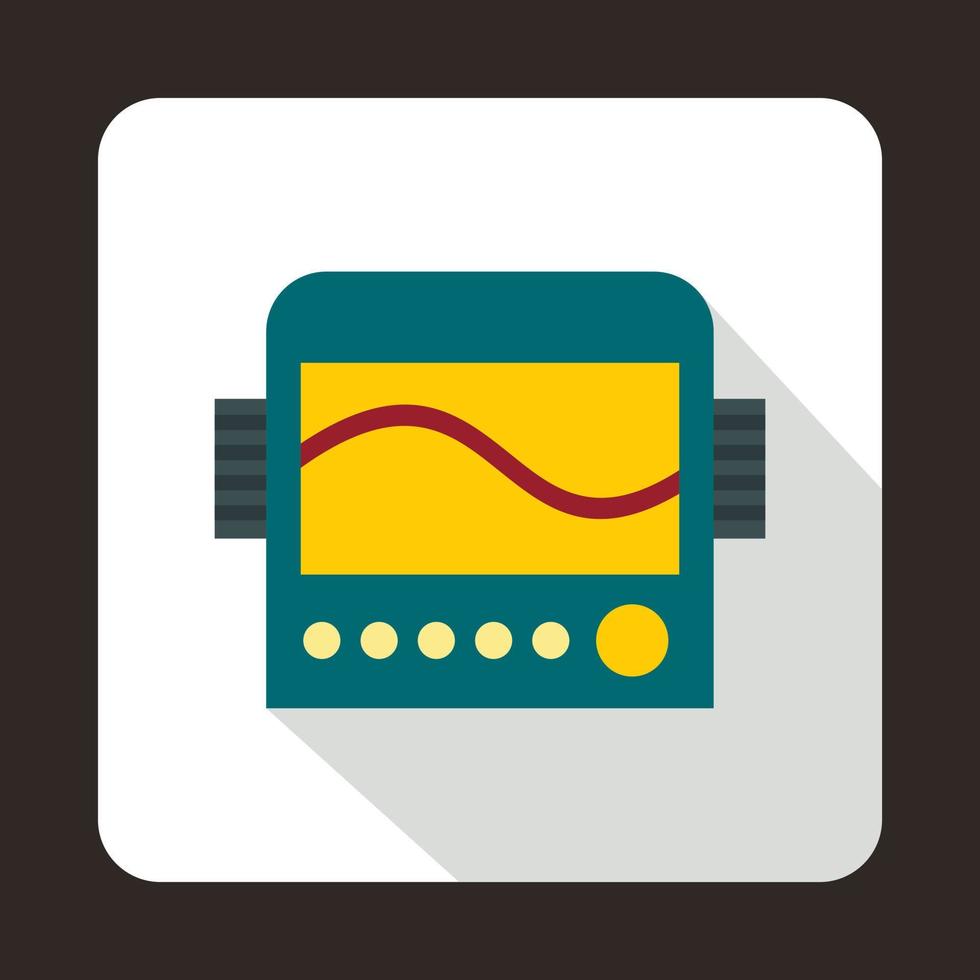 pantalla con cardiograma, icono de máquina de ecg vector