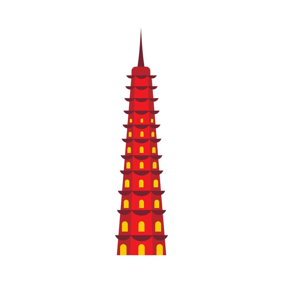 icono del templo, estilo plano vector