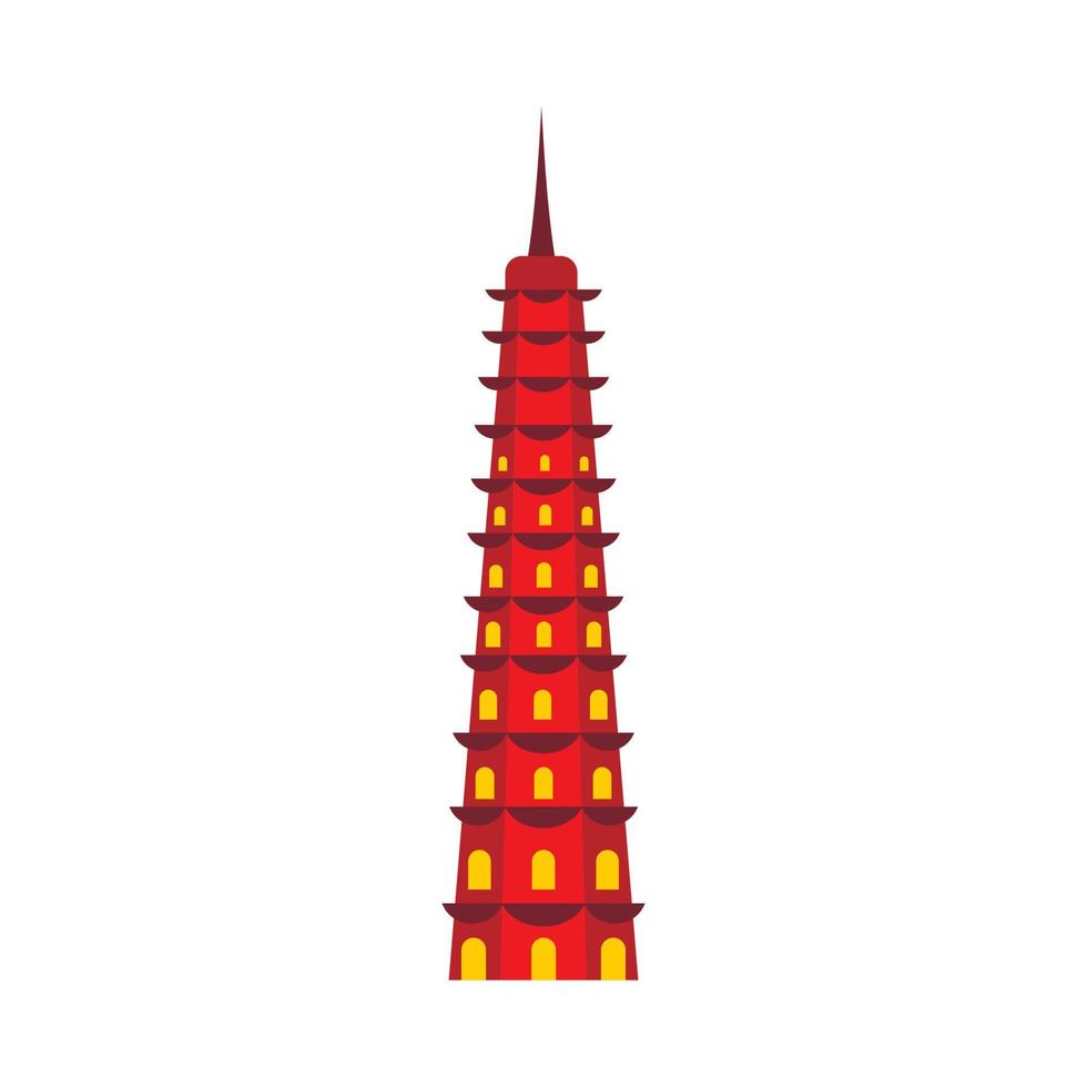 Temple icon, flat style vector