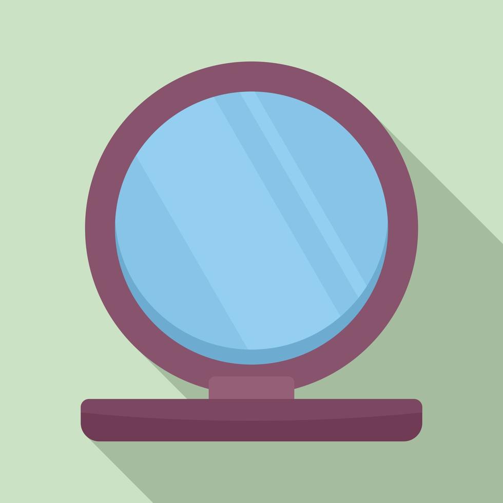 Plastic mirror icon, flat style vector