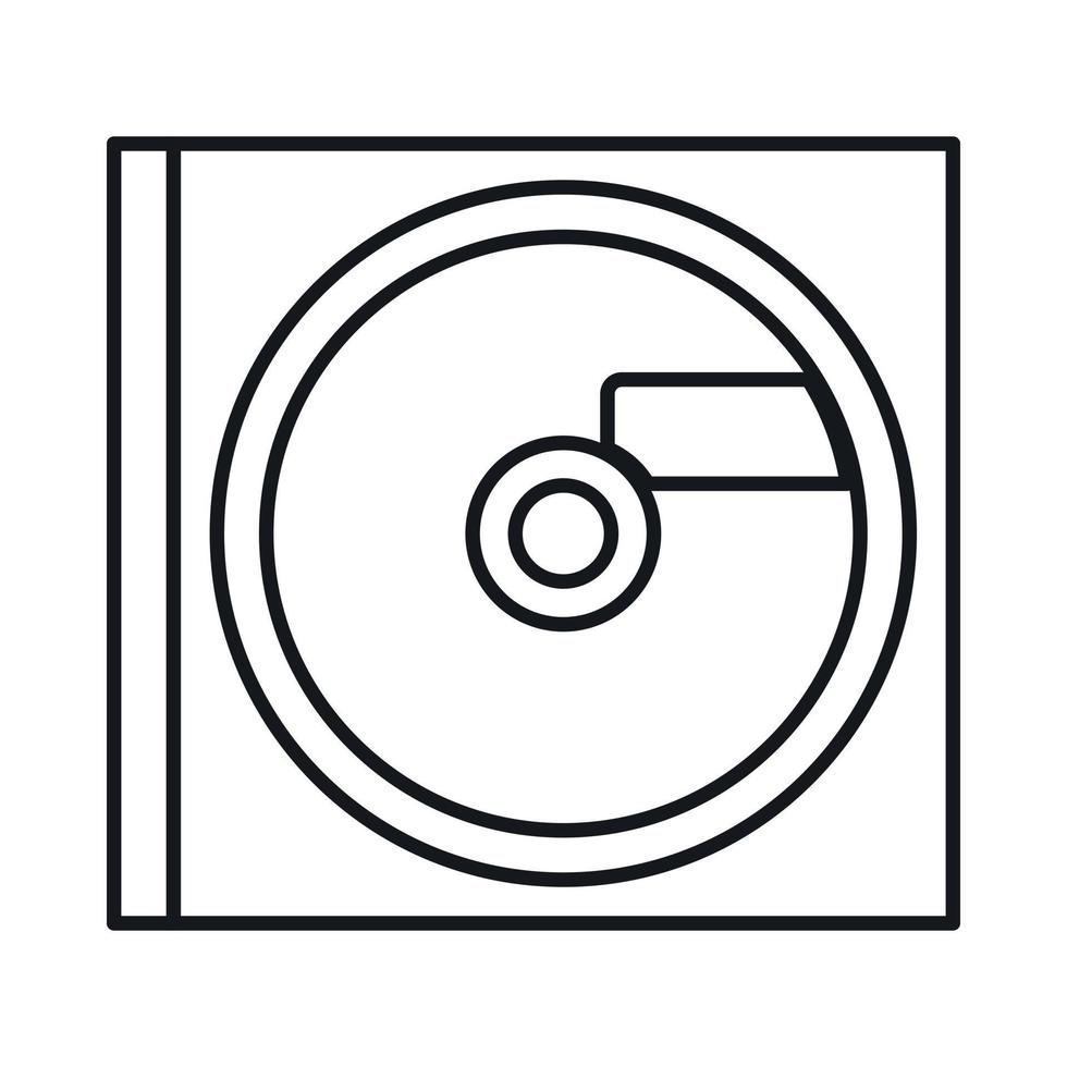 CD icon, outline style vector