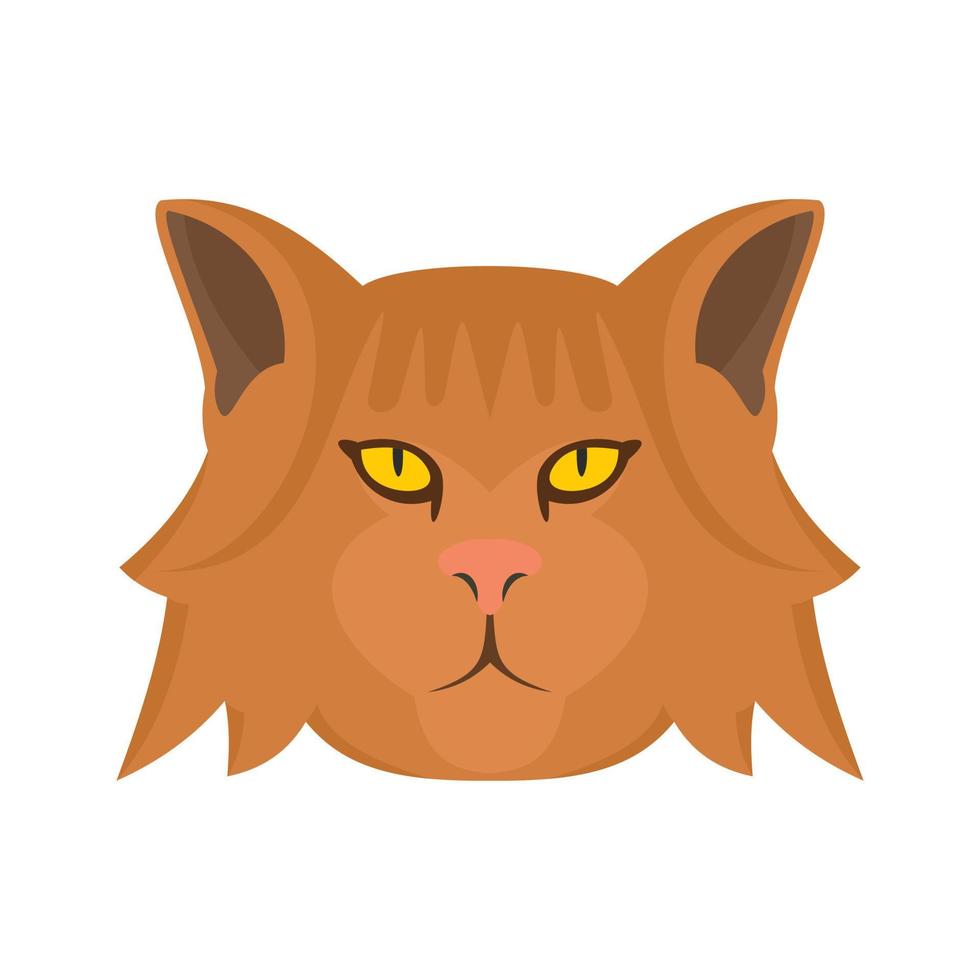 icono de cabeza de gato de moda, estilo plano vector