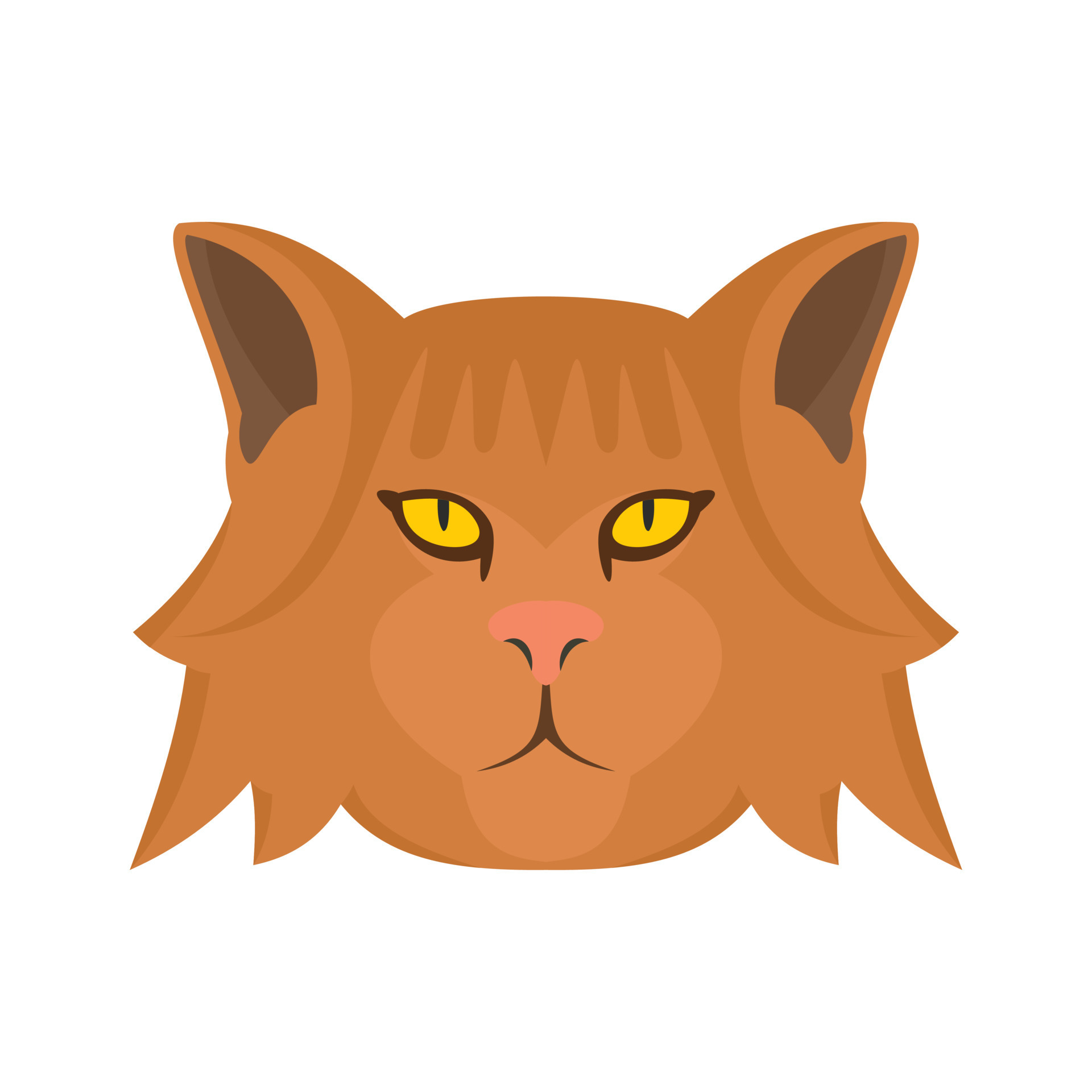 Fashion head cat icon, flat style 14580343 Vector Art at Vecteezy