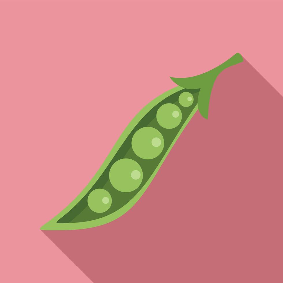 Health peas icon, flat style vector