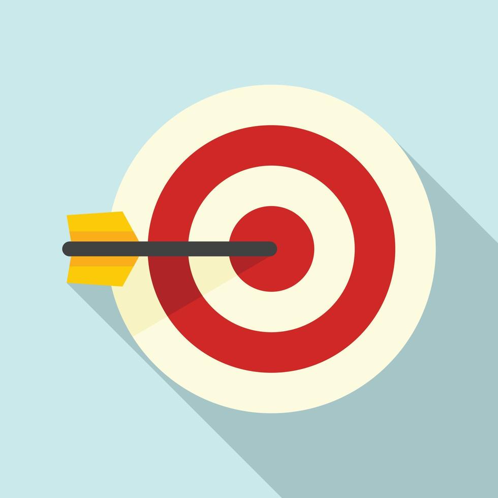 Sms marketing target icon, flat style vector