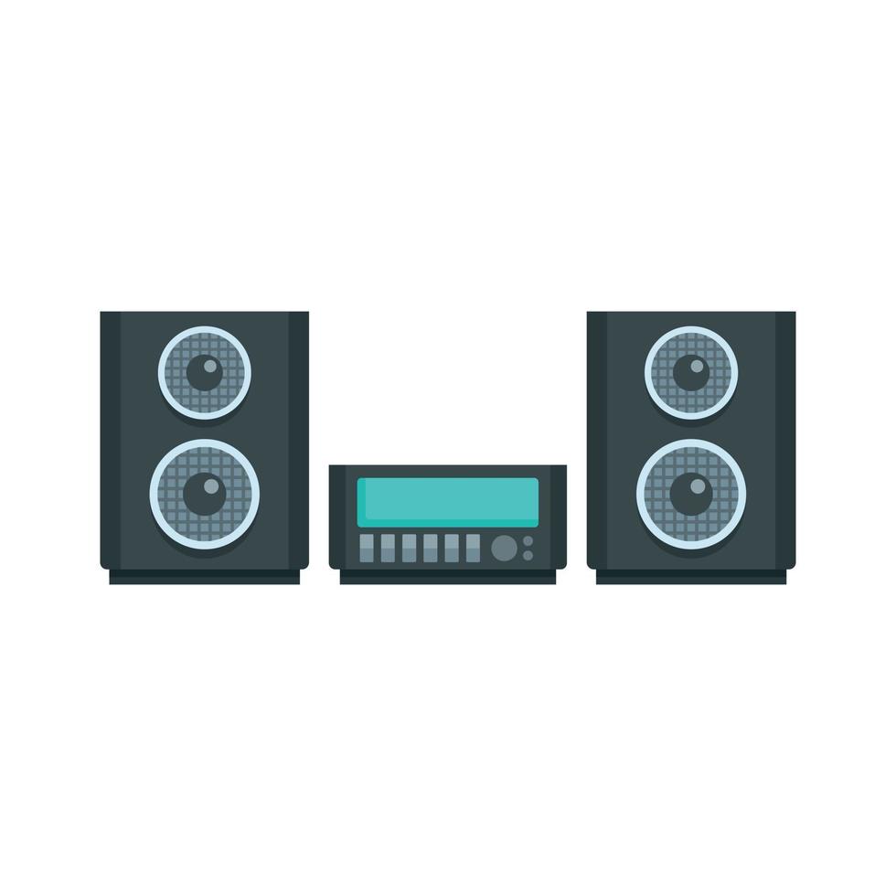 Digital stereo system icon, flat style vector