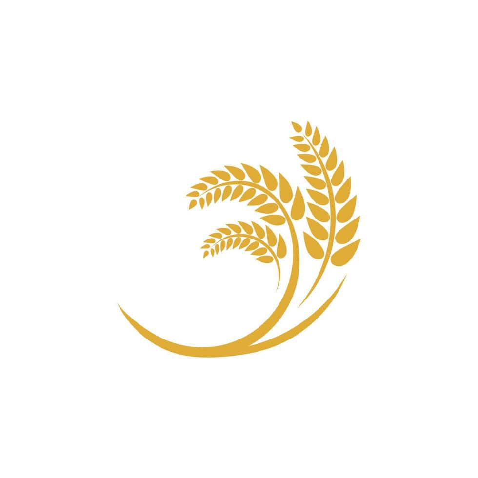 Wheat logo vector icon illustration