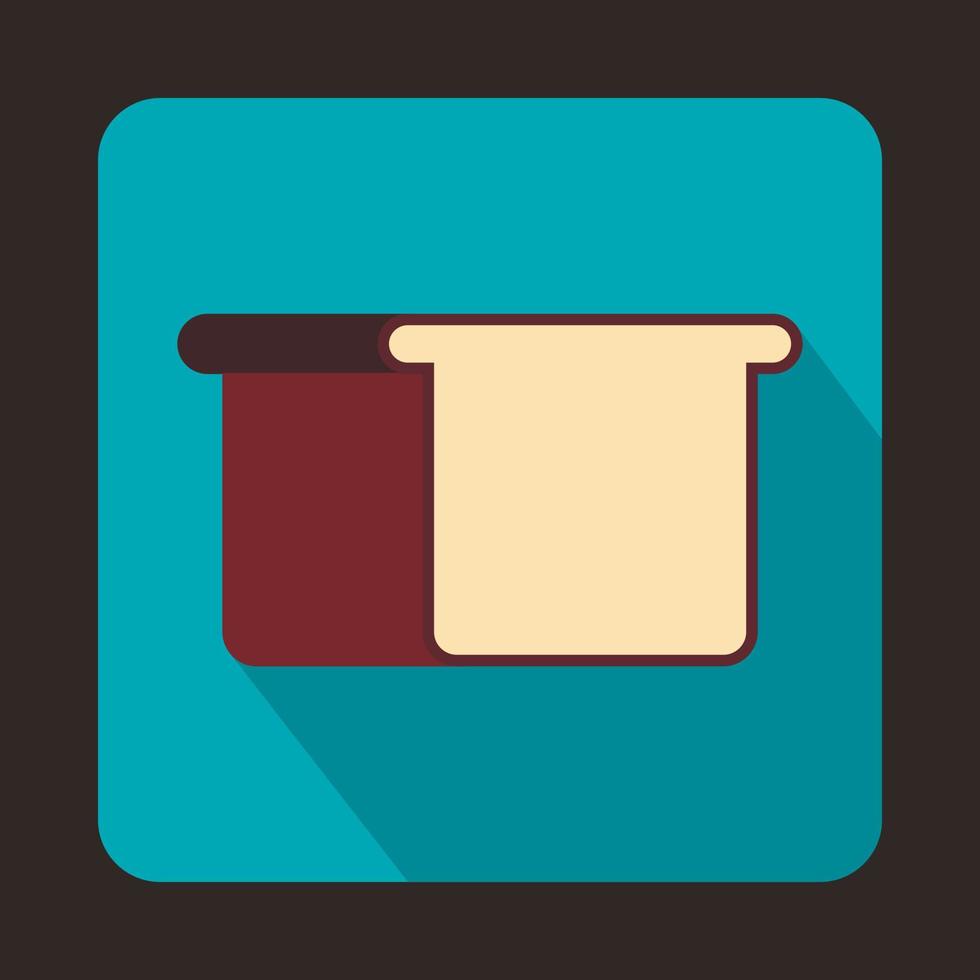 White bread icon in flat style vector