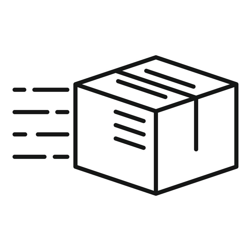 Fast shipping box icon, outline style 14580640 Vector Art at Vecteezy